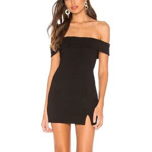 Privacy Please Lela Mini Dress Womens XS Off Shoulder Stretch Bodycon Glam